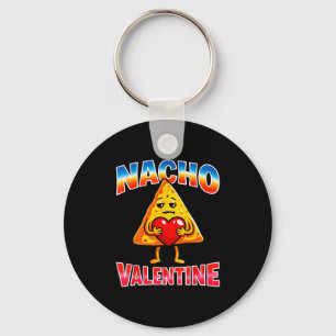 Funny nacho valentine girl boy anti valentine key ring