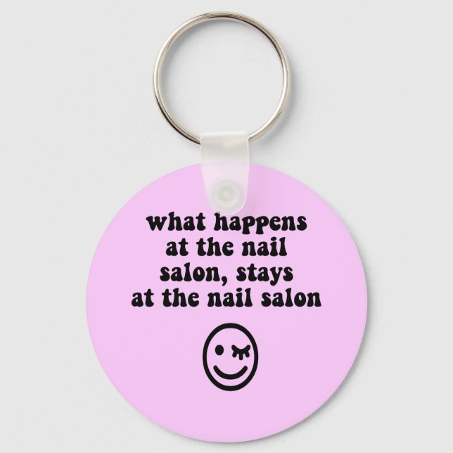 Funny nail salon key ring (Front)