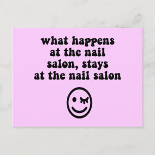 Funny nail salon postcard
