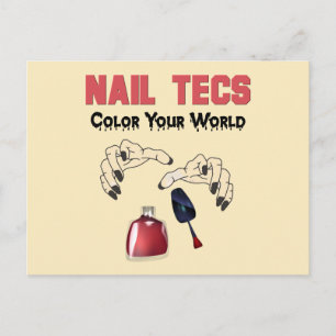 Funny Nail Tech Postcard