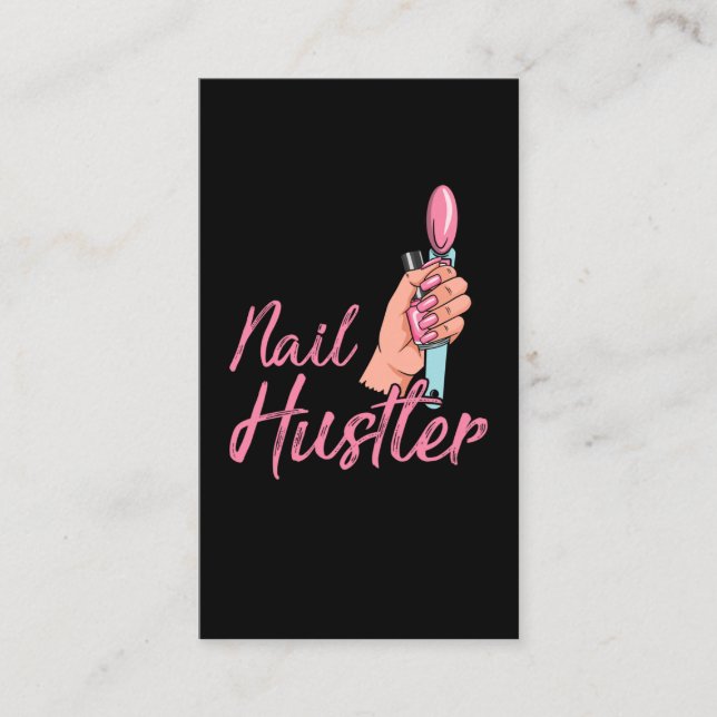 Funny Nail Technician Emlpoyee Manicure Coworker Business Card (Front)