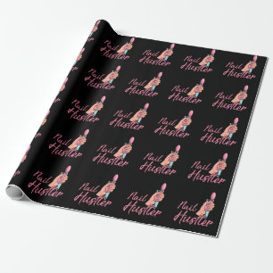 Funny Nail Technician Emlpoyee Manicure Coworker Wrapping Paper