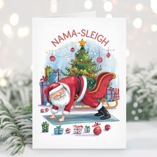 Funny Nama Sleigh Yoga Christmas Card (Creator Uploaded)