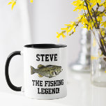 Funny Name Fishing Legend Largemouth Bass Sports Mug<br><div class="desc">"Add a Name" The Fishing Legend. A great gift for the laregmouth bass angler in your life who is skilled at catching the giant lunkers. This mug makes a great birthday,  Christmas,  and Anniversary gift.</div>