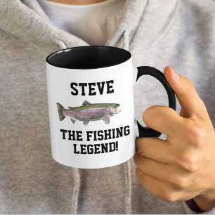 Funny Name Fishing Legend Rainbow Trout Sports Mug