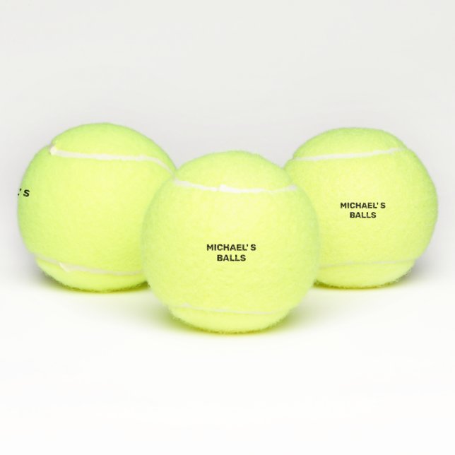 Funny Name Personalised Tennis Balls (Multi)