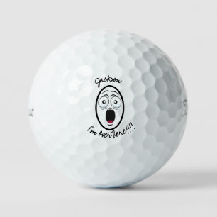 Funny Named Lost "I'm over here" shouting graphic Golf Balls