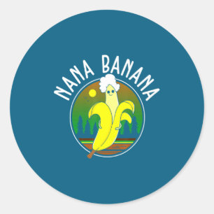 Funny Nana Banana Classic Round Sticker