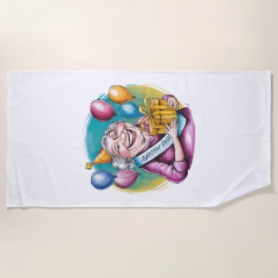 Funny Nana Birthday Gag Gift Beach Towel