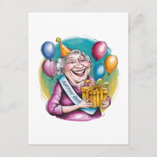 Funny Nana Birthday Gag Gift Holiday Postcard