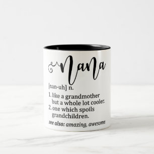 Funny Nana Definition Two-Tone Coffee Mug