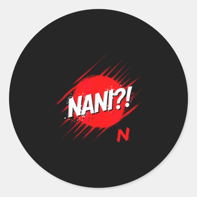 Funny nani saying with explosive circle sarcastic  classic round sticker (Front)