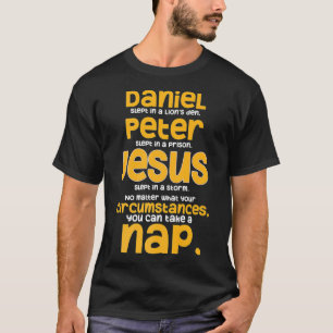 Funny Nap Lovers Christian Humour Jesus Napping Bi T-Shirt