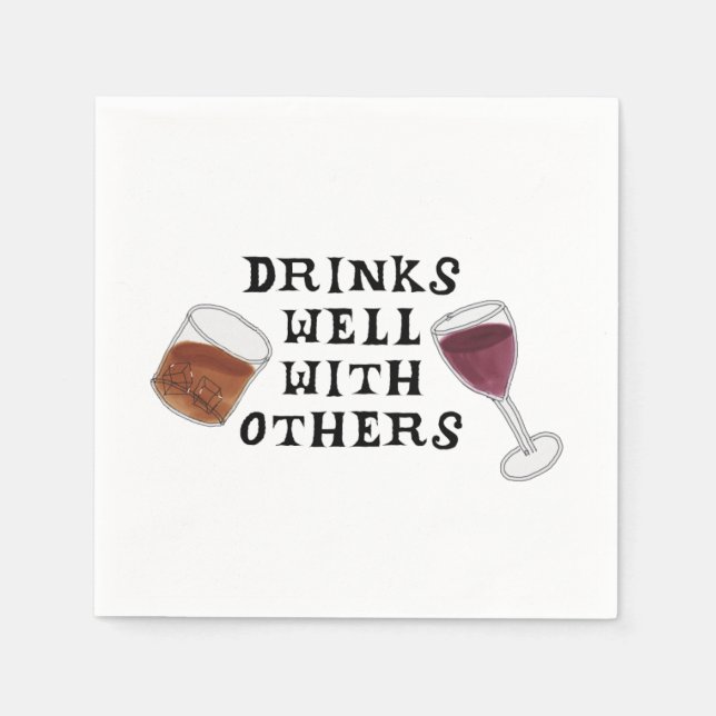 Funny Napkins Wine and Liquor Alcohol Humour (Front)