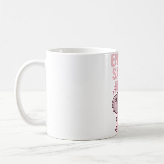 Funny Napping Koala Bear Energy Saving Mode Coffee Mug (Left)