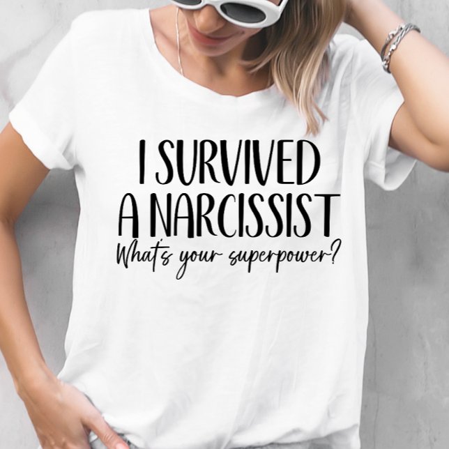Funny Narcissist Awareness, Survivor T-shirt (Creator Uploaded)