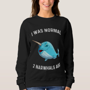 Funny Narwhal For Men Women Sea Whale Fish Ocean A Sweatshirt
