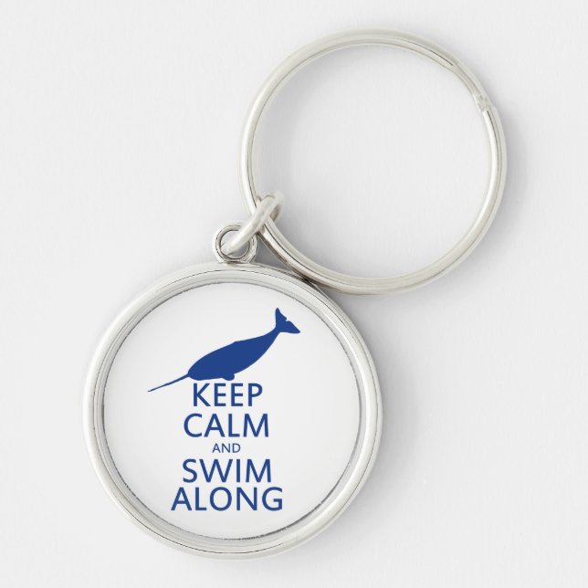Funny Narwhal Humour Key Ring (Front)