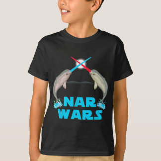 Funny Narwhal  The Great Nar Wars Parody  T-Shirt