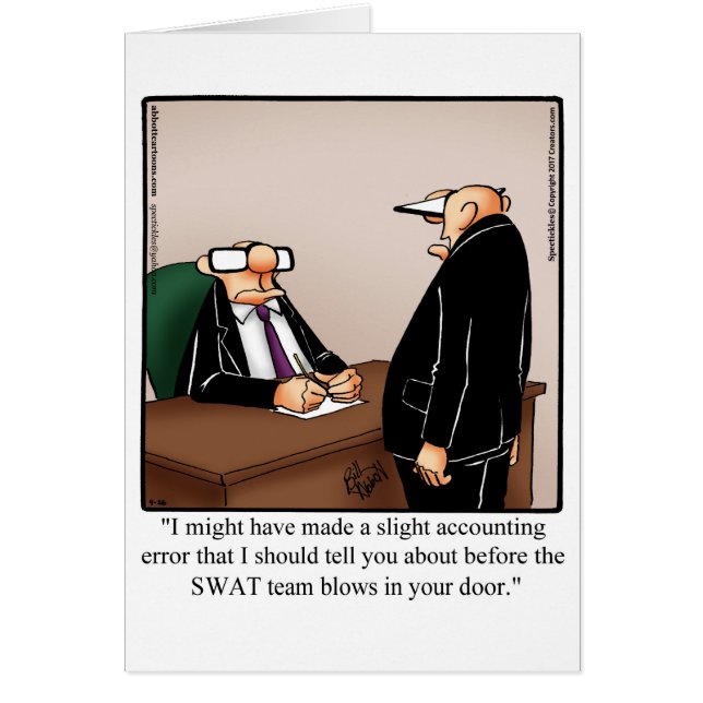 Funny National Boss’s Day Card "Spectickles" (Front)