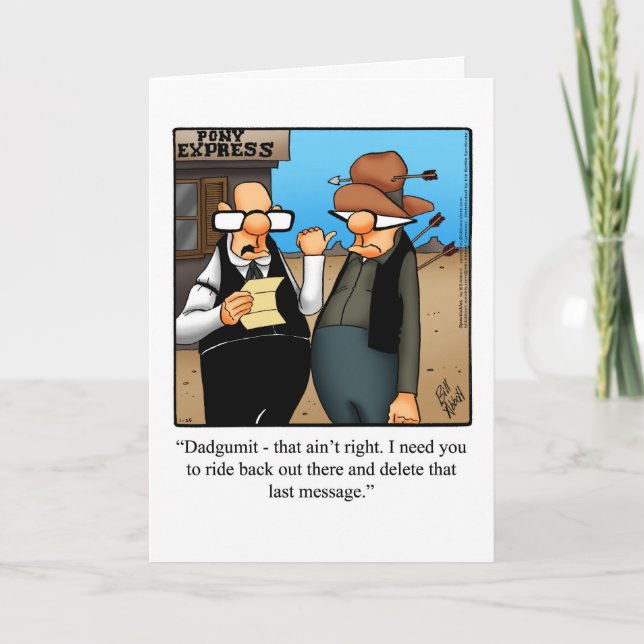 Funny National Cowboy Day Greeting Card (Front)