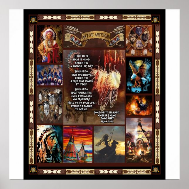 Funny Native American Gift Lover Poster (Front)