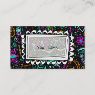Funny Nature Of Life Sketchnotes Pattern 2 Business Card
