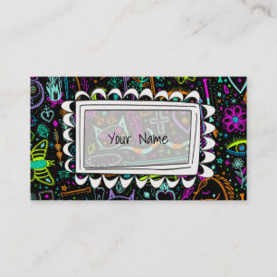 Funny Nature Of Life Sketchnotes Pattern 3 Business Card