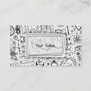 Funny Nature Of Life Sketchnotes Pattern 5 Business Card
