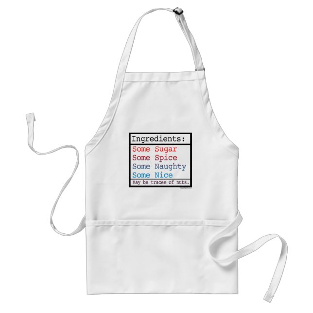 Funny Naughty and Nice Apron (Front)