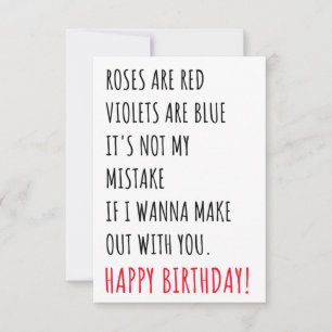 Funny Naughty Birthday Gift Card for Him & Her