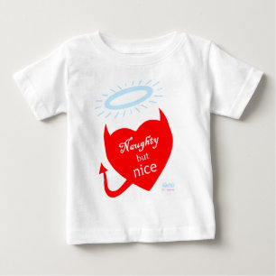 Funny Naughty But Nice Baby Outerwear Tee Shirt