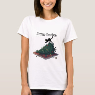 Funny Naughty Cat Blaming Dog "It was the dog" T-Shirt