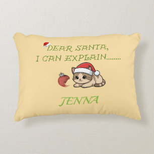 Funny Naughty Cat Christmas Decorative Cushion