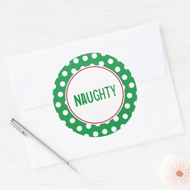 Funny Naughty Christmas Gift Tag Stickers (Envelope)