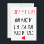 Funny Naughty Dirty Happy Birthday Card for Her<br><div class="desc">If you are looking for gifts for birthday, this funny and naughty Happy Birthday gift ideas for her will surely interest you. This happy birthday card with hilarious and funny messages, quotes and wishes can be a perfect birthday gift for her, for wife, for girls, for women, for friends, for...</div>