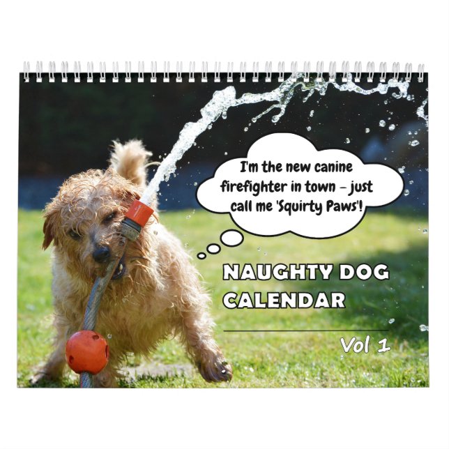 Funny Naughty Dog Calendar (Cover)