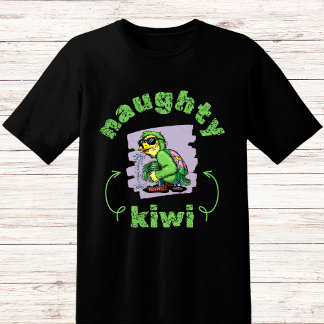 Funny naughty green kiwi bird T-Shirt