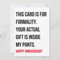 Funny Naughty Happy Anniversary Card