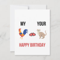 Funny Naughty Happy Birthday Card