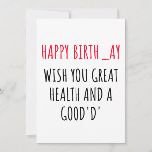 Funny Naughty Happy Birthday Card for Her