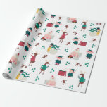 Funny Naughty Holiday Santa and Friends Wrapping Paper<br><div class="desc">This silly design featuring Santa,  reindeer,  snowman,  elves and gingerbread men are doing naughty and gross things. Humourous and cute and full of potty humour. This is the perfect gift wrap for your friends and people who hate the holidays.</div>