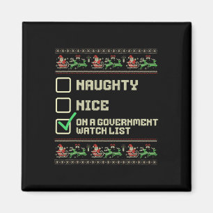Funny Naughty Nice On A Government Watch List Chri Magnet