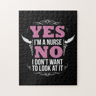 Funny Naughty Nurse Hilarious nursing with a sassy Jigsaw Puzzle