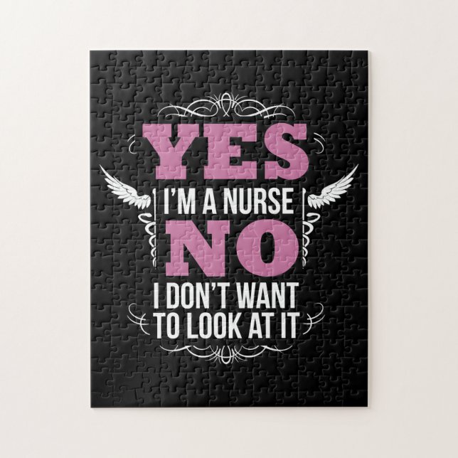 Funny Naughty Nurse Hilarious nursing with a sassy Jigsaw Puzzle (Vertical)