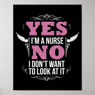 Funny Naughty Nurse Hilarious nursing with a sassy Poster