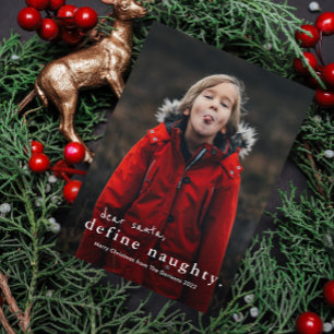 Funny Naughty Photo Christmas Holiday Card