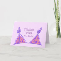 Funny Naughty Purple Lingerie Bachelorette Thanks