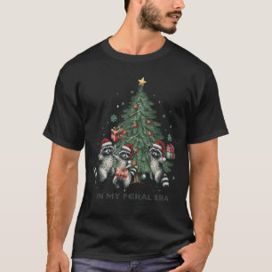 Funny Naughty Raccoons Christmas in My Feral Era T-Shirt