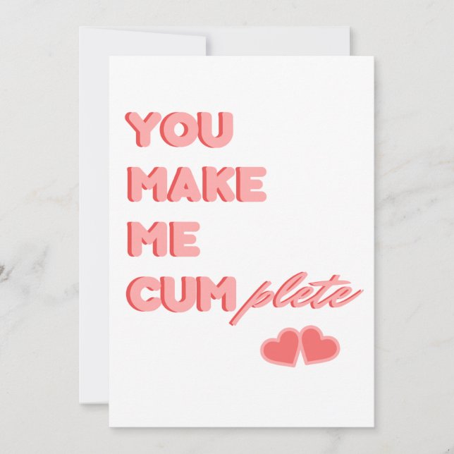 Funny Naughty Valentine's day card (Front)